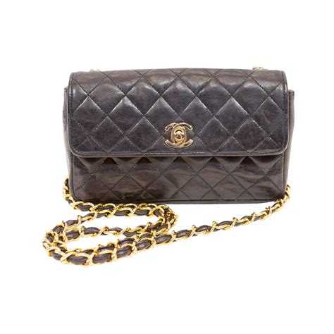 chanel quilted black bag|black chanel cross body bag.